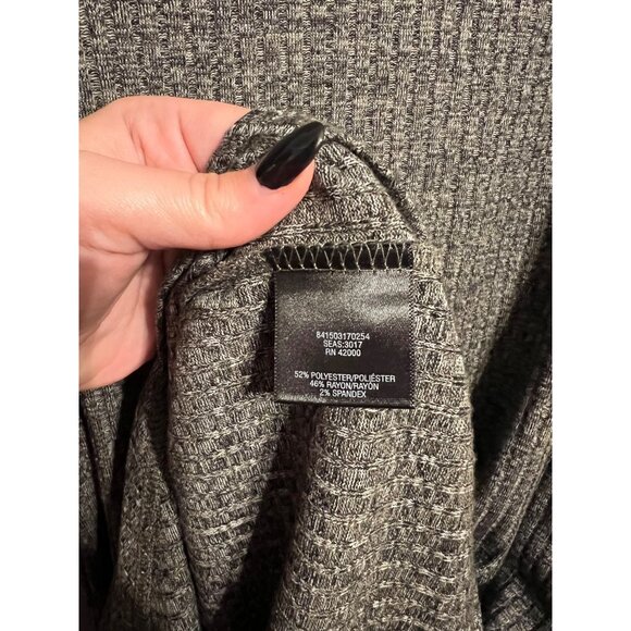 Y2K ATTENTION Heather Gray Cold Shoulder Mini Dress NWT Size Med Knit Like - Picture 9 of 9